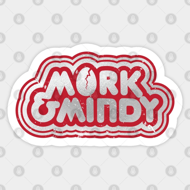 Mork & Mindy - 70s Show | Silver Finish Sticker by SALENTOmadness